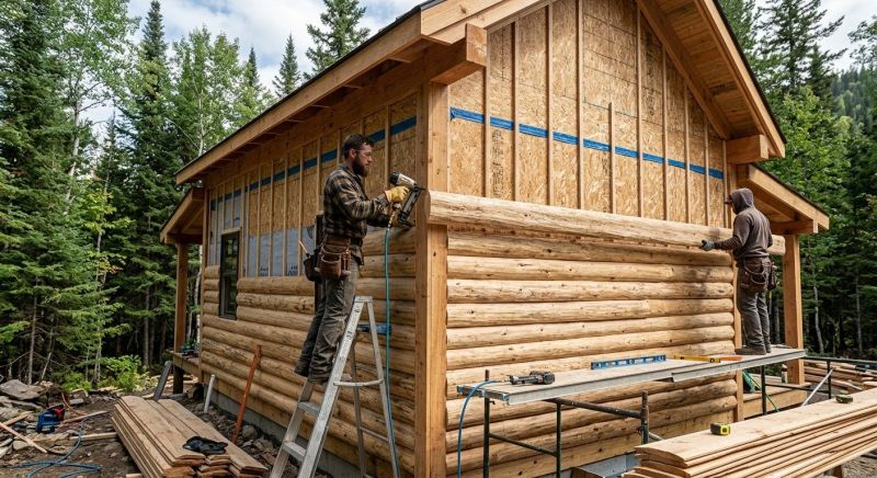 Log Home Siding Installation in Burke County, NC