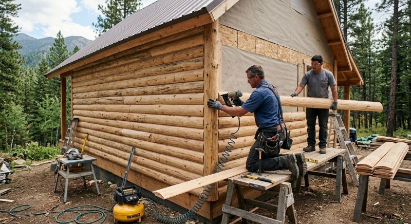 Log Siding Installation in Connellys Springs, NC