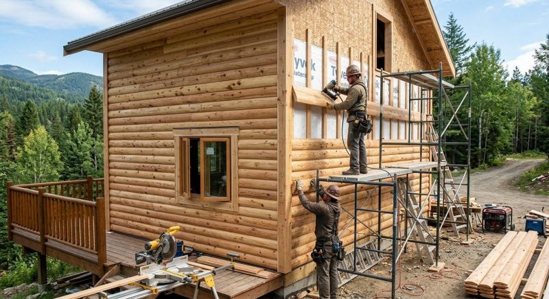 Log Siding Installation in Burke County, NC