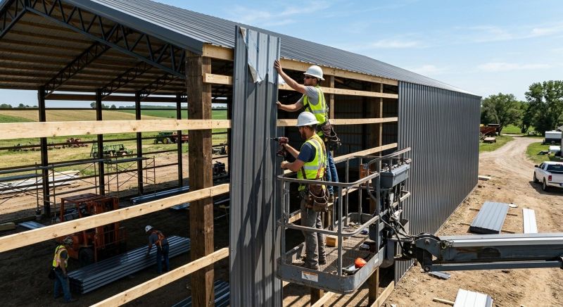 Metal Barn Siding Installation in Burke County, NC