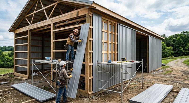 Metal Barn Siding Installation in Burke County, NC