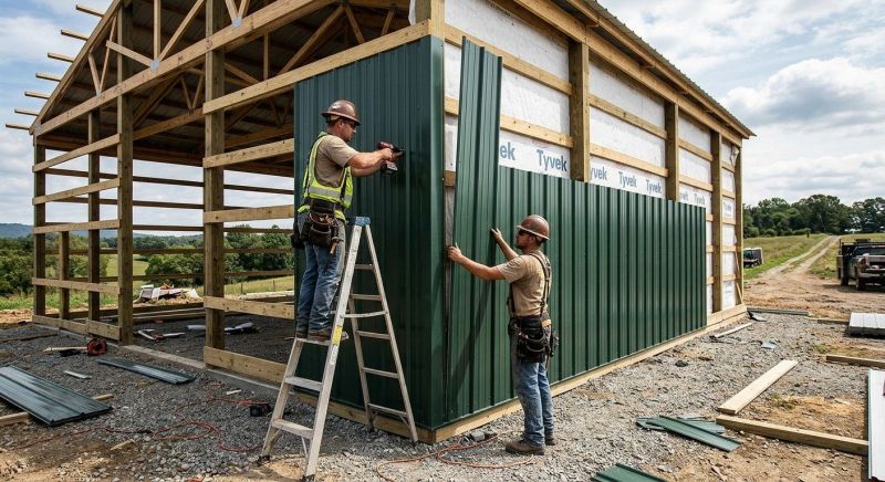 Metal Barn Siding Installation in Burke County, NC