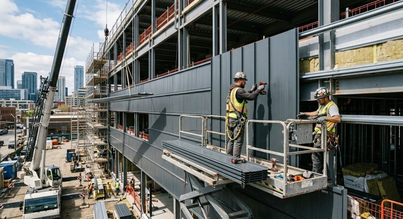 Steel Cladding Installation in Burke County, NC