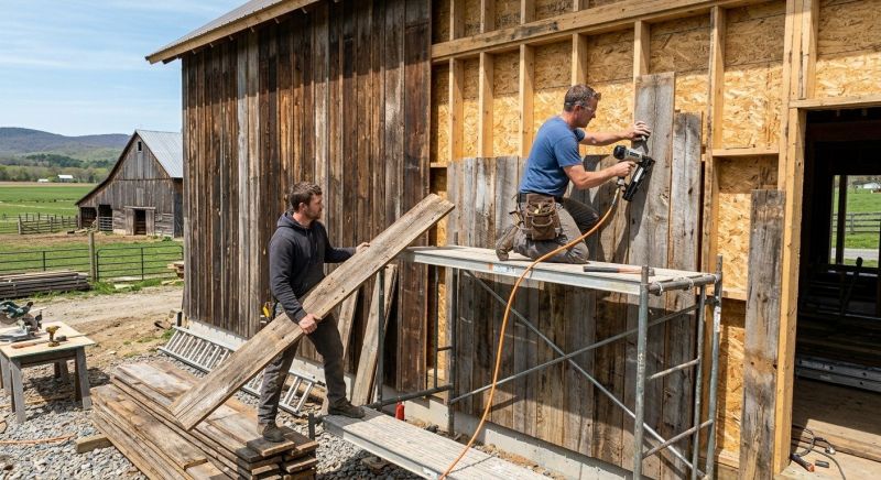Wood Plank Siding Installation